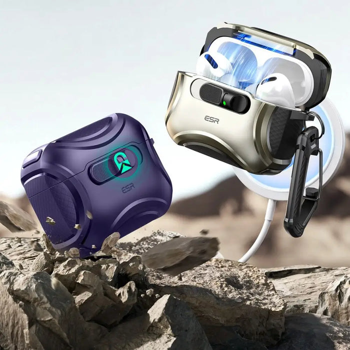 ESR Cyber FlickLock MagSafe калъф за AirPods Pro 3 - лилав