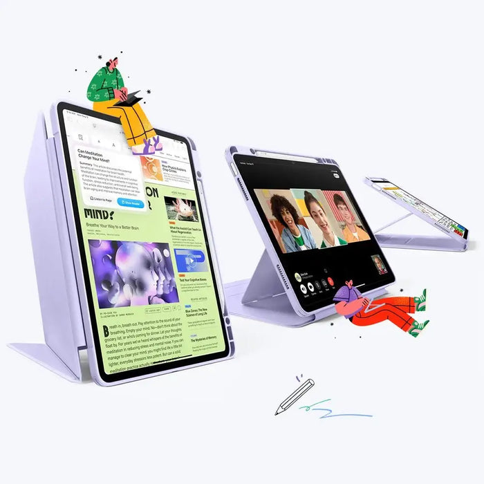 ESR Flip Hybrid Case за iPad Air 13’’ 1 / 2 - Лилав