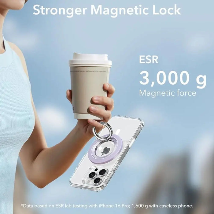 ESR Магнитен държач за телефон HaloLock MagSafe - лилав