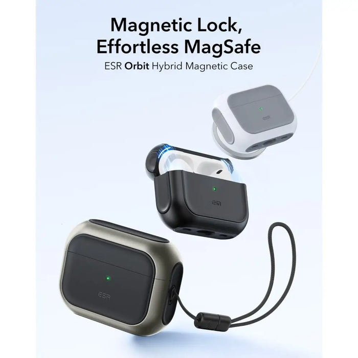 ESR Orbit HaloLock MagSafe калъф за AirPods Pro 3 - сив