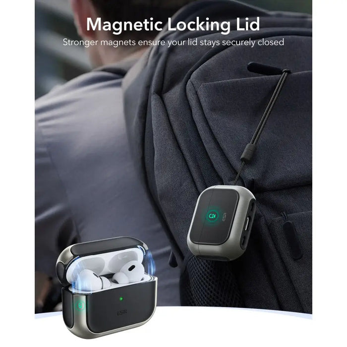ESR Orbit HaloLock MagSafe калъф за AirPods Pro 3 - сив