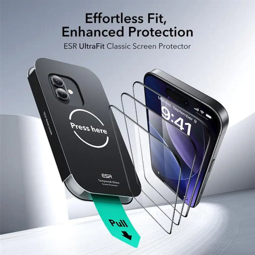 ESR UltraFit Tempered Glass 2-pack за iPhone 16 Pro / 17