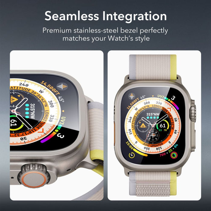 ESR Armorite 2 броя закалено стъкло за Apple Watch Ultra 49 мм - титаниево