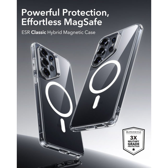 ESR Classic Hybrid MagSafe калъф за Samsung Galaxy S26 Ultra - прозрачен