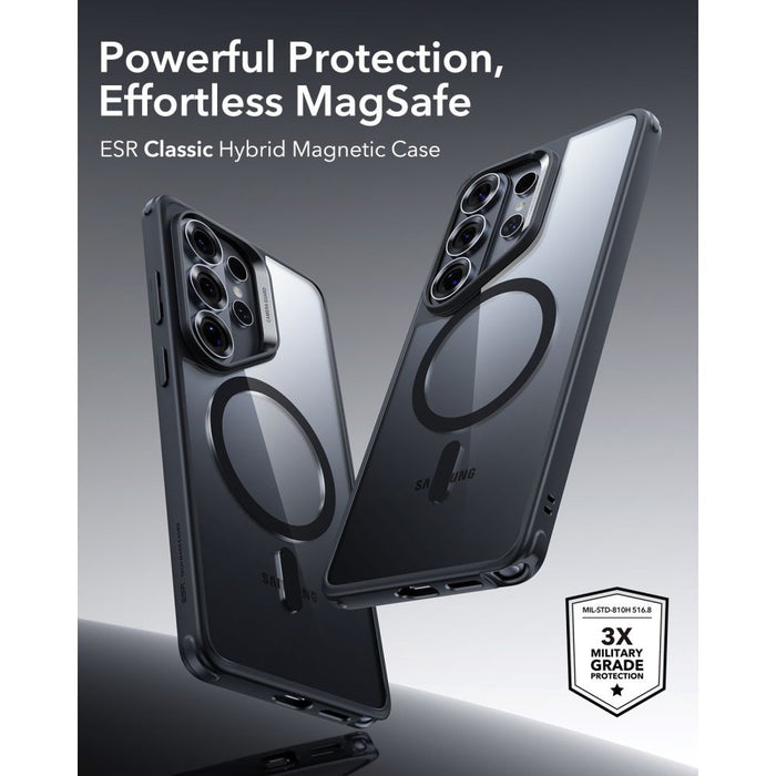 ESR Classic Hybrid MagSafe калъф за Samsung Galaxy S26 Ultra - прозрачен черен