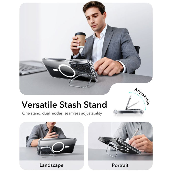 ESR Classic Hybrid Kickstand MagSafe калъф за Samsung Galaxy S26 Ultra - прозрачен