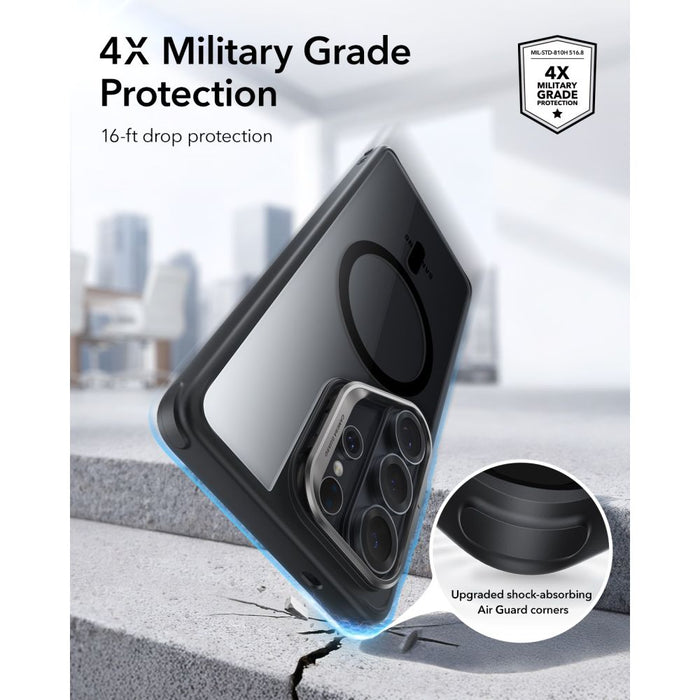 ESR Classic Hybrid Kickstand MagSafe калъф за Samsung Galaxy S26 Ultra - прозрачен черен