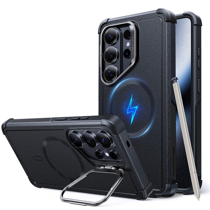 Калъф ESR Cyber Tough Kickstand MagSafe за Samsung Galaxy S26 Ultra - черен