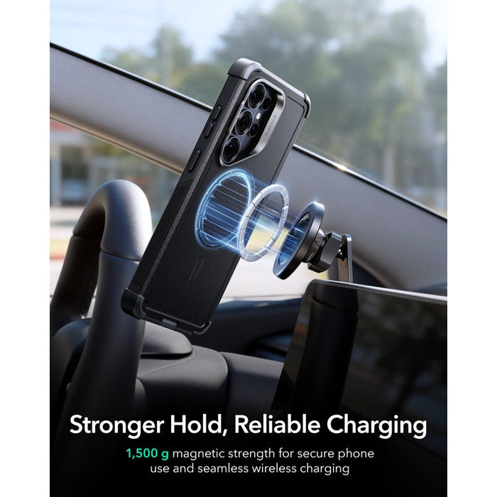 Калъф ESR Cyber Tough Kickstand MagSafe за Samsung Galaxy S26 Ultra - черен