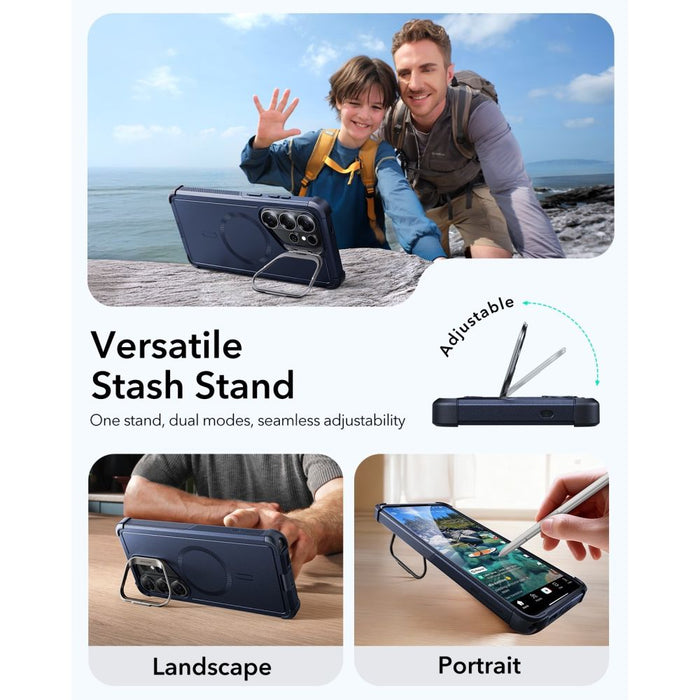 Калъф ESR Cyber Tough Kickstand MagSafe за Samsung Galaxy S26 Ultra - черен