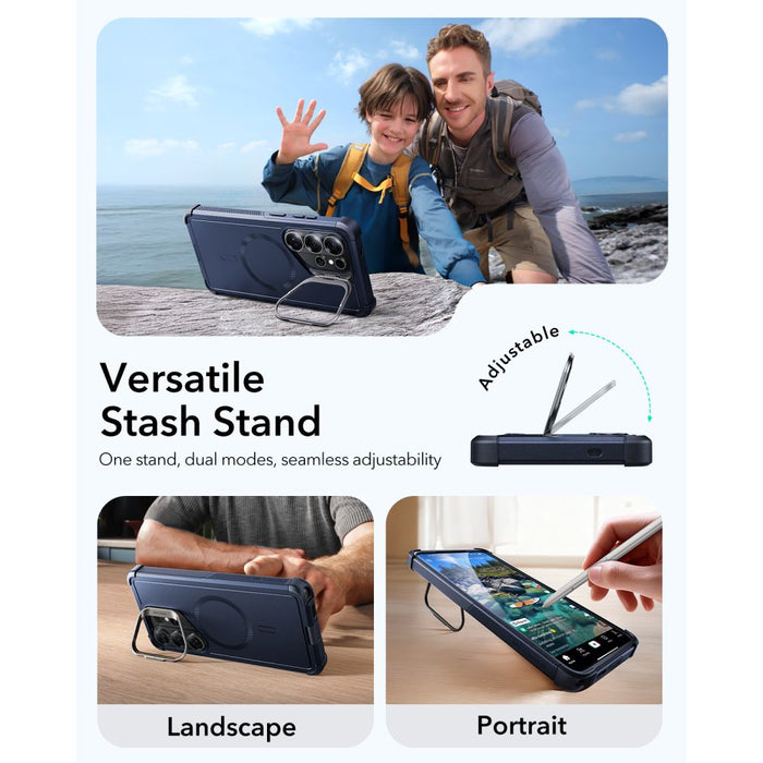 ESR Cyber Tough Kickstand MagSafe калъф за Samsung Galaxy S26 Ultra - тъмносин