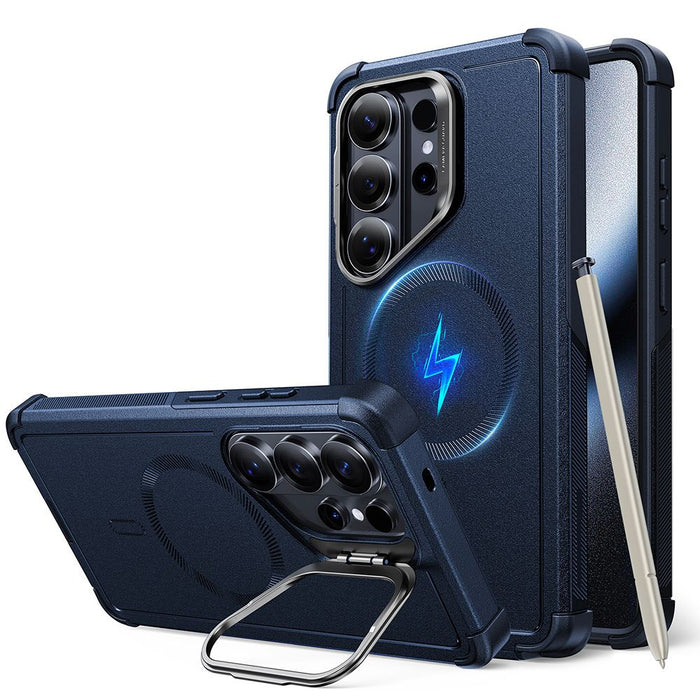 ESR Cyber Tough Kickstand MagSafe калъф за Samsung Galaxy S26 Ultra - тъмносин