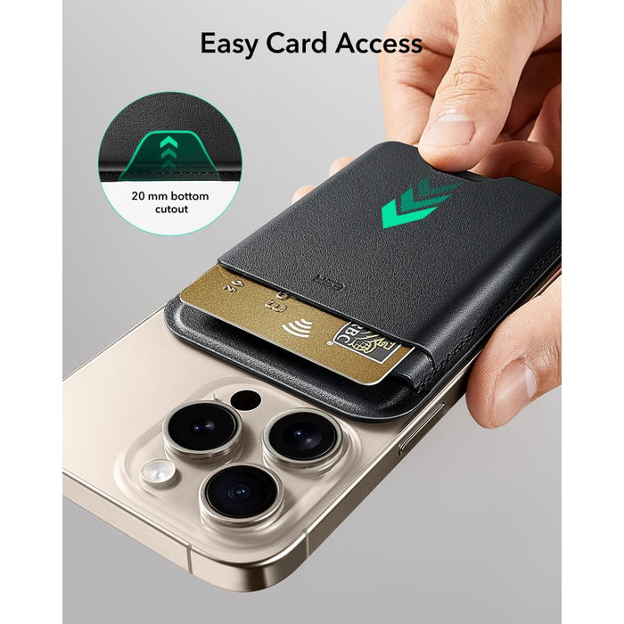 ESR Класически RFID магнитен портфейл MagSafe за телефон - черен