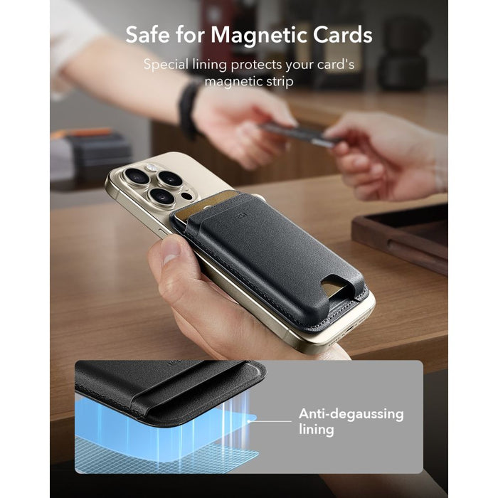 ESR Класически RFID магнитен портфейл MagSafe за телефон - черен
