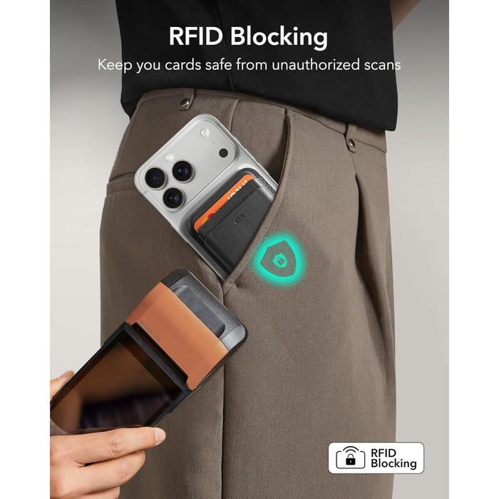 ESR Класически RFID магнитен портфейл MagSafe за телефон - черен