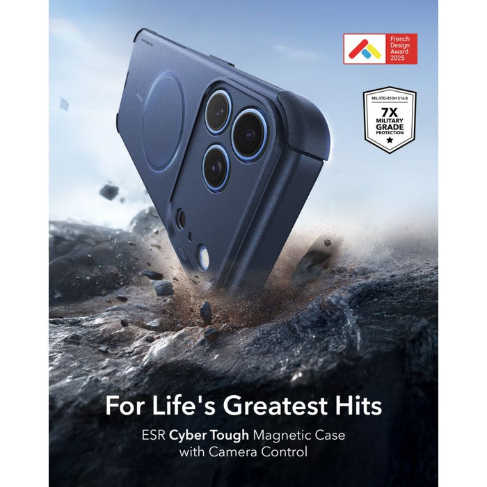ESR Cyber Tough MagSafe калъф за iPhone 18 Pro Max / 17 Pro Max - тъмносин