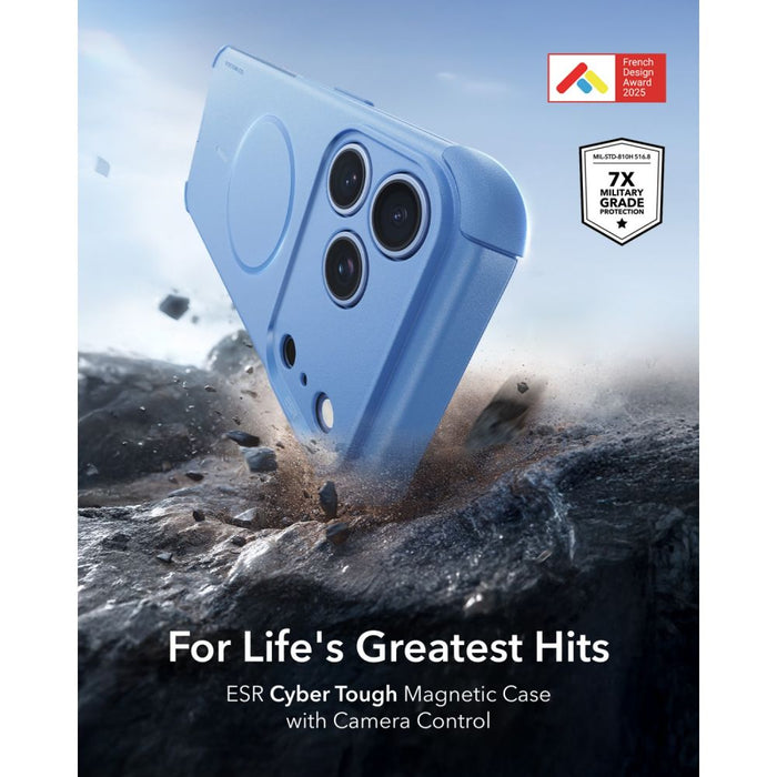 ESR Cyber Tough MagSafe калъф за iPhone 18 Pro Max / 17 Pro Max - светло син