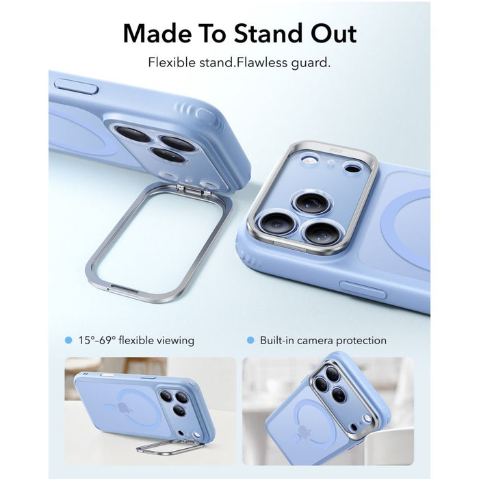 ESR Classic Hybrid Kickstand MagSafe калъф за iPhone 18 Pro / 17 Pro - светло син матов