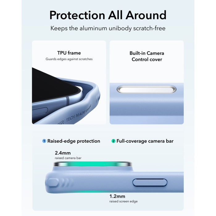 ESR Classic Hybrid Kickstand MagSafe калъф за iPhone 18 Pro / 17 Pro - светло син матов