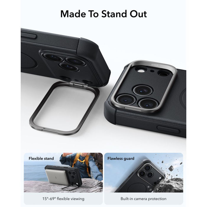 ESR Cyber Tough Kickstand MagSafe калъф за iPhone 18 Pro / 17 Pro - черен
