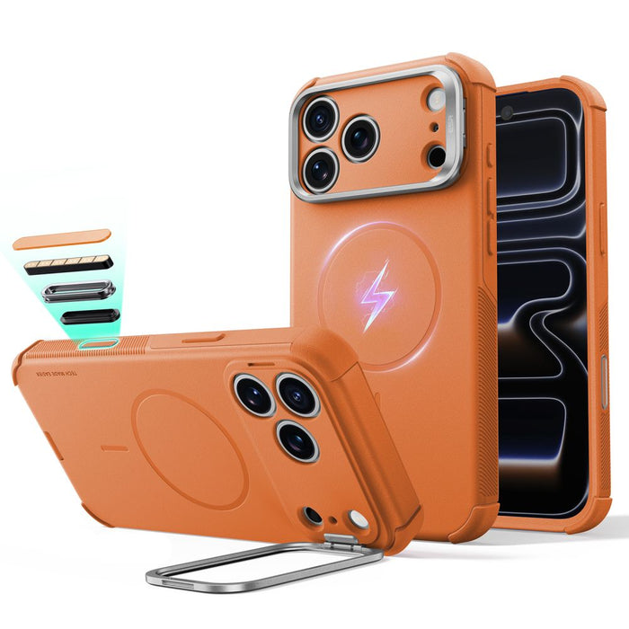 ESR Cyber Tough Kickstand MagSafe калъф за iPhone 18 Pro / 17 Pro - оранжев