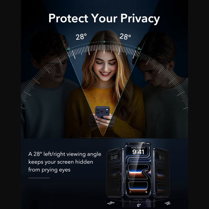 ESR UltraFit Armorite Privacy - комплект от 2 закалени стъкла за iPhone 18 Pro Max