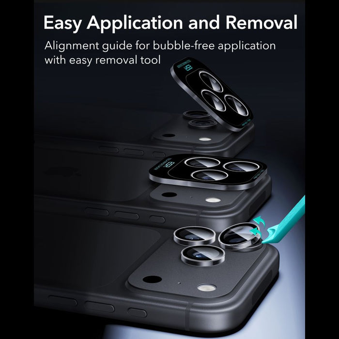 ESR Armorite протектор за камера от закалено стъкло за iPhone 18 Pro / 18 Pro Max - цвят тъмна череша