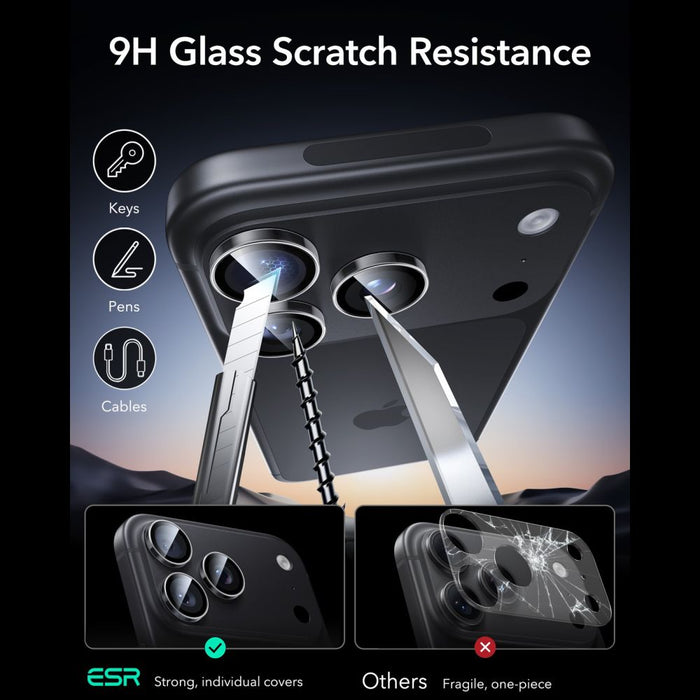 ESR Armorite протектор за камера от закалено стъкло за iPhone 18 Pro / 18 Pro Max - цвят тъмна череша