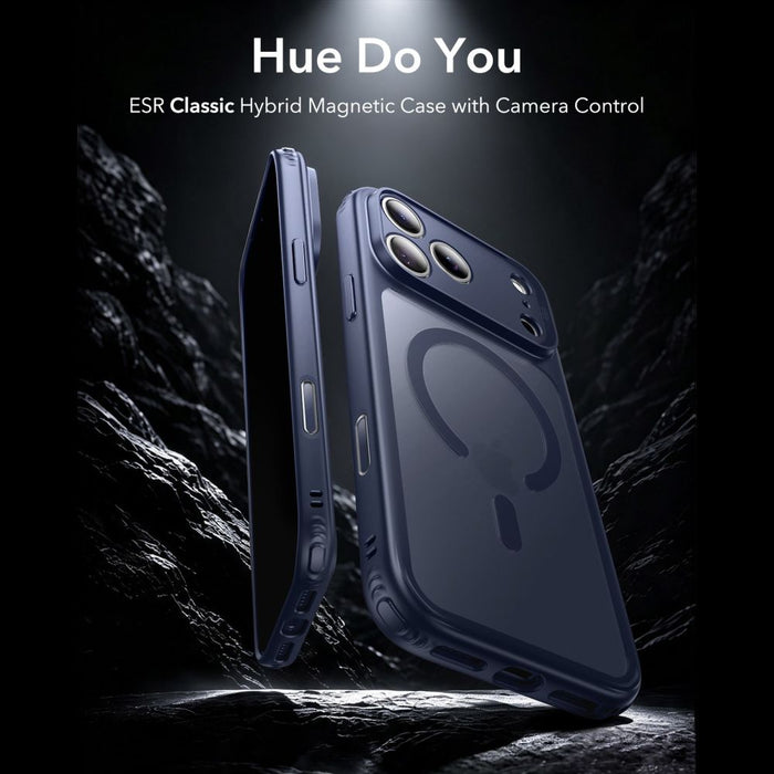 ESR Classic Hybrid MagSafe калъф за iPhone 18 Pro Max / 17 Pro Max - матирано син