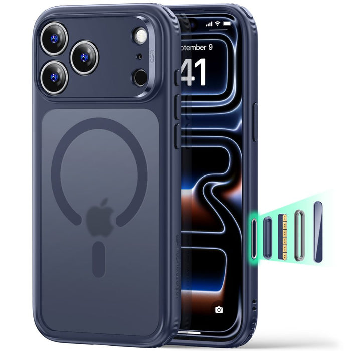 ESR Classic Hybrid MagSafe калъф за iPhone 18 Pro Max / 17 Pro Max - матирано син
