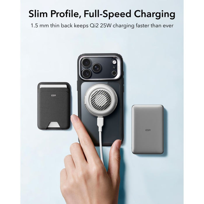 ESR Classic Hybrid MagSafe калъф с поставка за iPhone 18 Pro Max / 17 Pro Max - прозрачен черен
