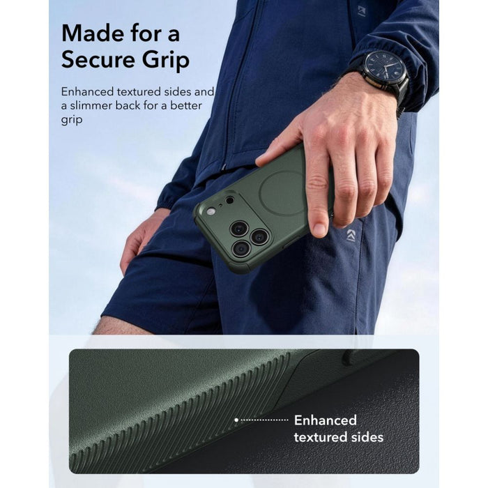 ESR Cyber Tough MagSafe калъф за iPhone 18 Pro / 17 Pro - зелен