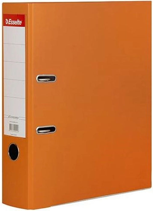 Класьор Esselte Eco - А4, 7.5 cm, РР, метален кант, сменяем етикет, оранжев