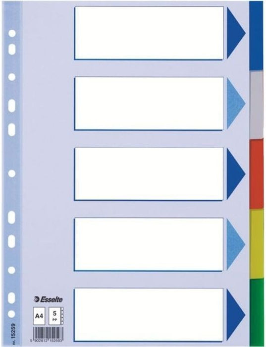 Разделител Esselte - А4, 5 теми
