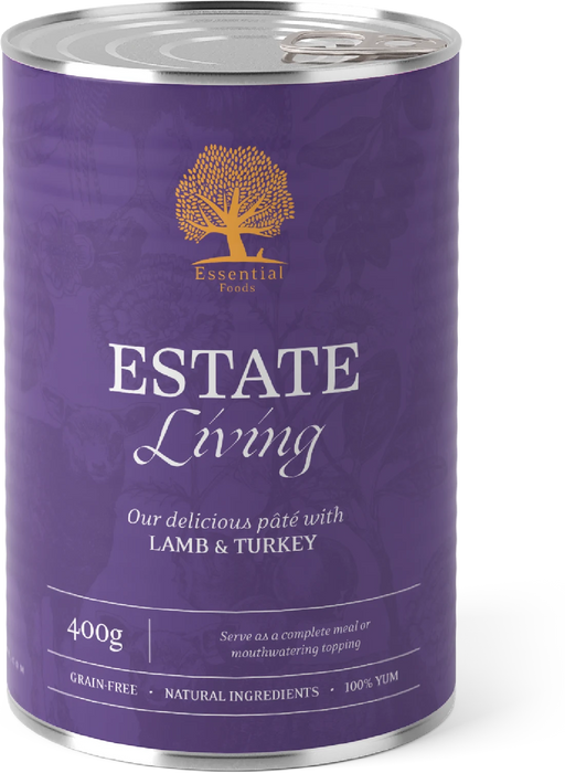 Пастет за кучета Estate Living с агнешко и пуешко, 400 g
