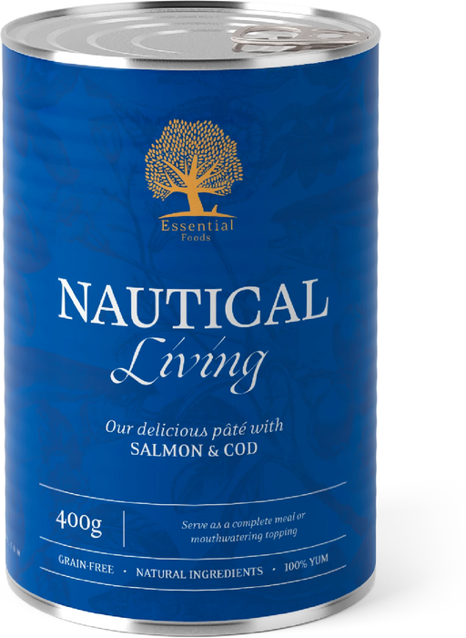 Пастет за кучета Nautical living със сьомга и треска, 400 g