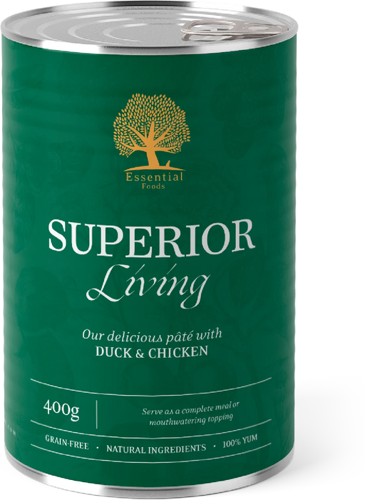 Пастет за кучета Superior Living с патешко и пилешко, 400 g