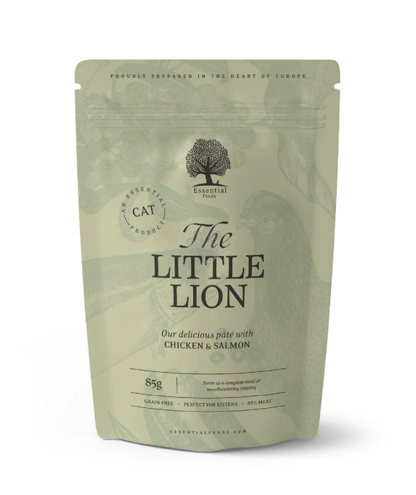 Паучове за котки Little lion с пилешки филенца със сьомга, 85 g
