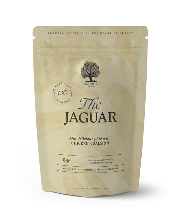 Паучове за котки The jaguar с пилешки филенца със сьомга, 85 g