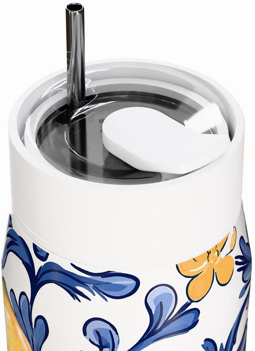 Термочаша със сламка Estia Lens - Amalfi Coast, 360 ml