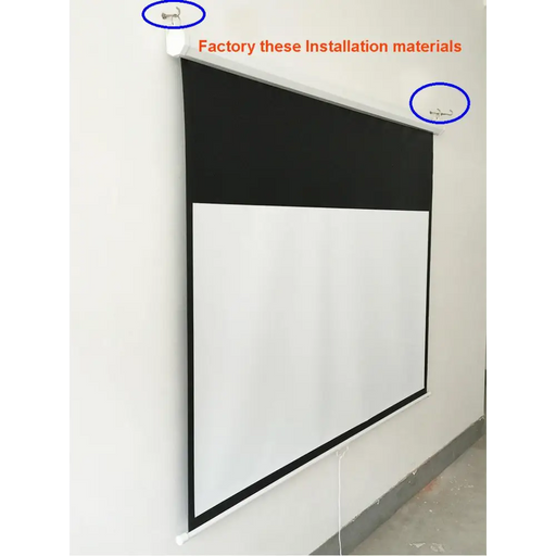 Estillo Екран за стена 240x240 см бял черна рамка 11кг