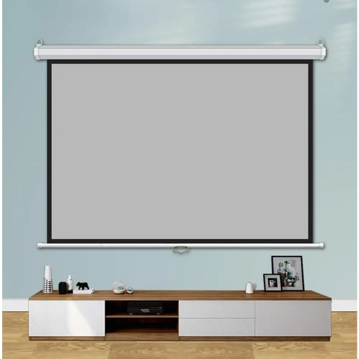 Estillo Екран за стена 240x240 см бял черна рамка 11кг