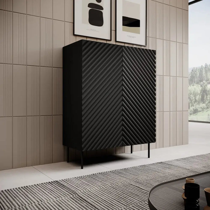 Етажерка 2D2SZ ONDA 98x45x127 черна