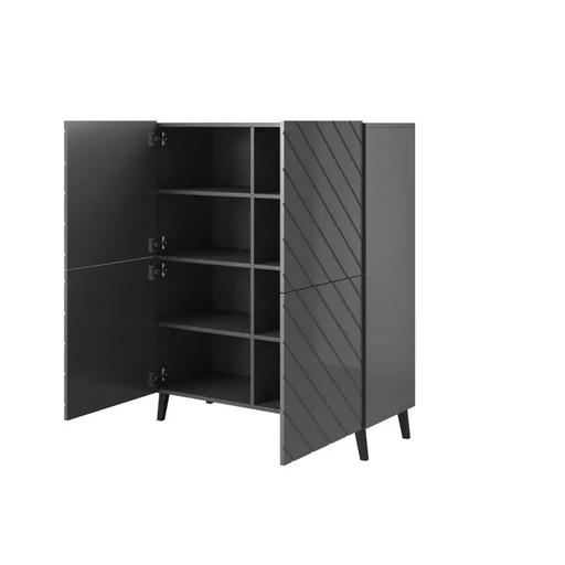 Етажерка ABETO 100,5 x 40 x 121,5 см графит/гланц графит