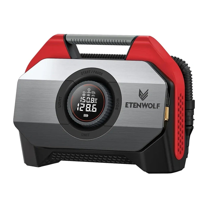 Компресор за автомобил Etenwolf S6, 11.03 бара, 19 200 mAh (червен)