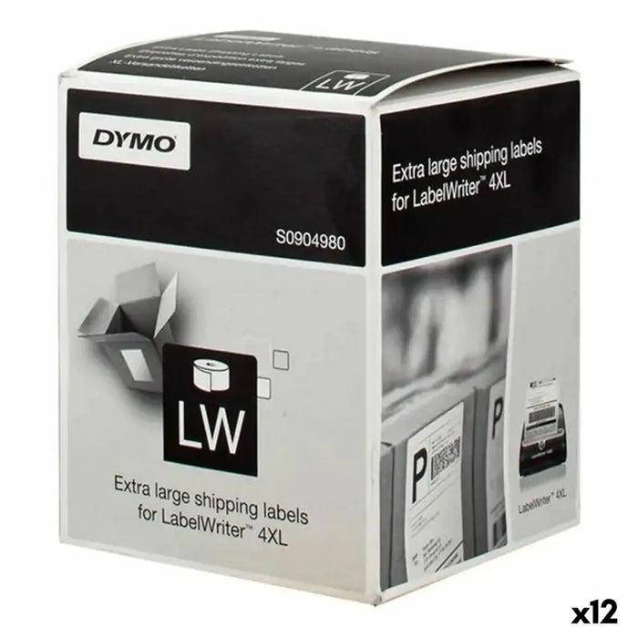 Етикети за принтер Dymo LW 4XL Черен/Бял 104 x 159 mm (12