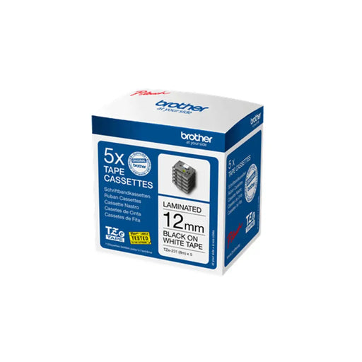 Етикети за принтер Brother Черен/Бял