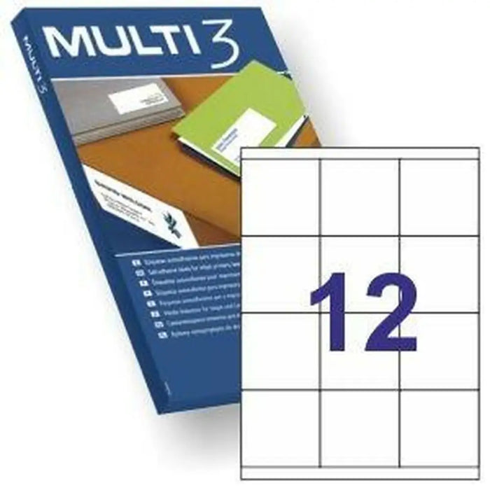 Етикети за принтер MULTI 3 Бял прав 100 Листи 70 x 67,7 mm