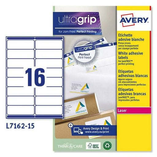 Етикети за принтер Avery L7162 Бял 15 Листи 99,1 x 33,9 mm