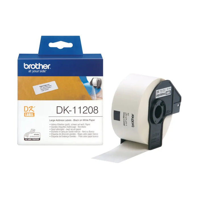 Етикети за принтер Brother DK-11208 Бял/Черен 38 X 90 mm (3